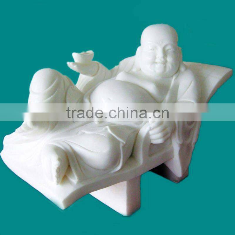 Small Marble Art Craft of Laughing Buddha Statue