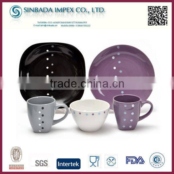 China manufacture Chocolate Color Ceramic Dinner Set / Ceramic Tableware