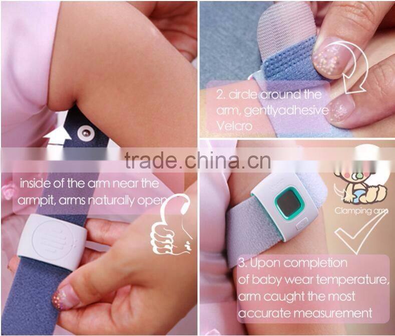 Smart Bluetooth Thermometer For Children, Mobile Remote Control Baby Monitor Wearable Bluetooth Househeld Electric Thermometer