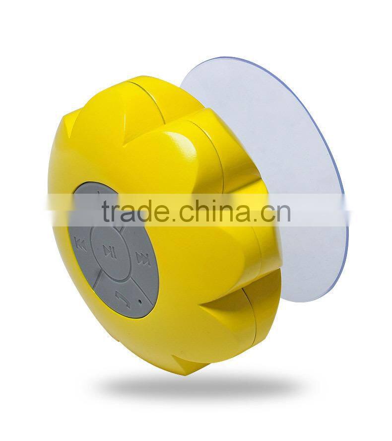 Bathroom Waterproof bluetooth speaker with fashion colors sun flower shape