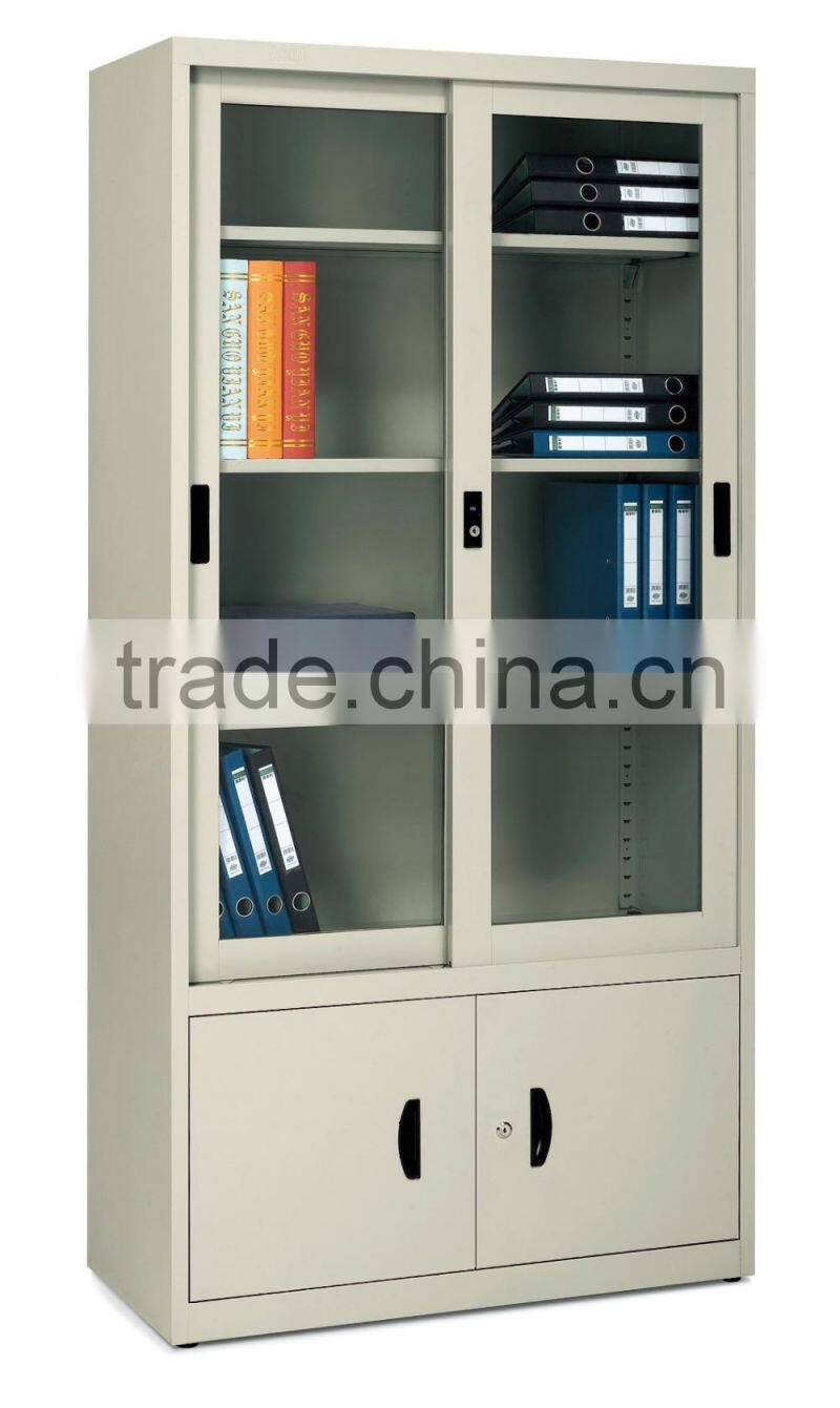 metal glass sliding cabinet with 6 drawers