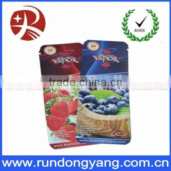 Customized blue paper plastic bag for food