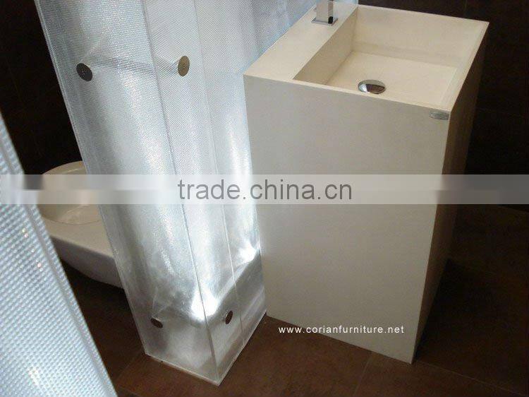 solid surface countertop rectangular wash basin