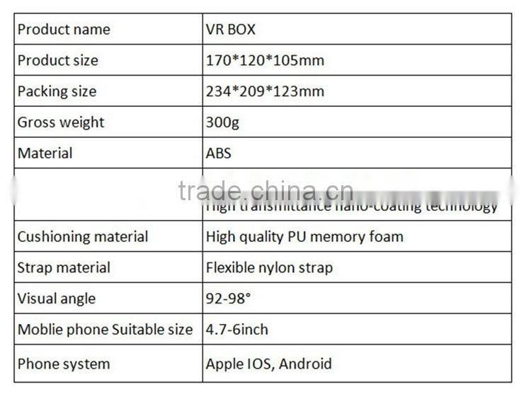 3D VR Virtual Reality Headset 3D Glasses Adjust Cardboard VR BOX For 3.5~6.0" Smartphones