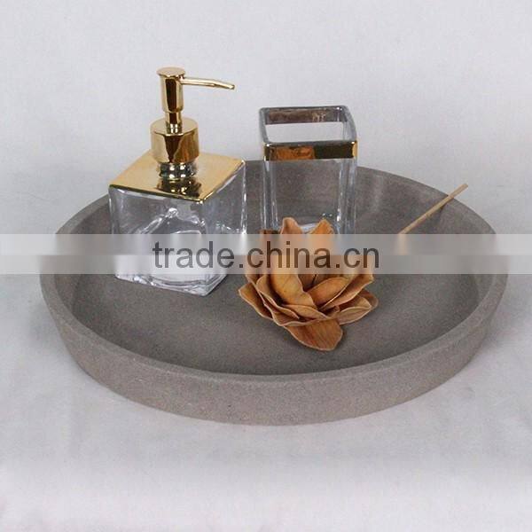 Concrete cement Multi-function storage tray jewel stand