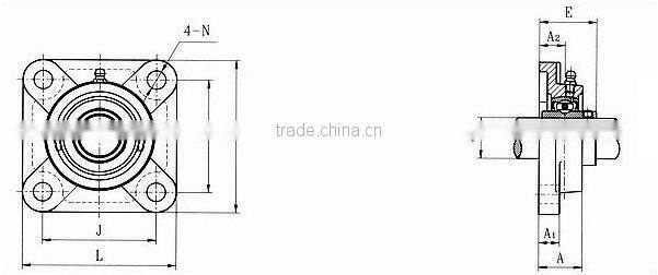 UCF204 pillow block bearing/house bearing/inserted bearing