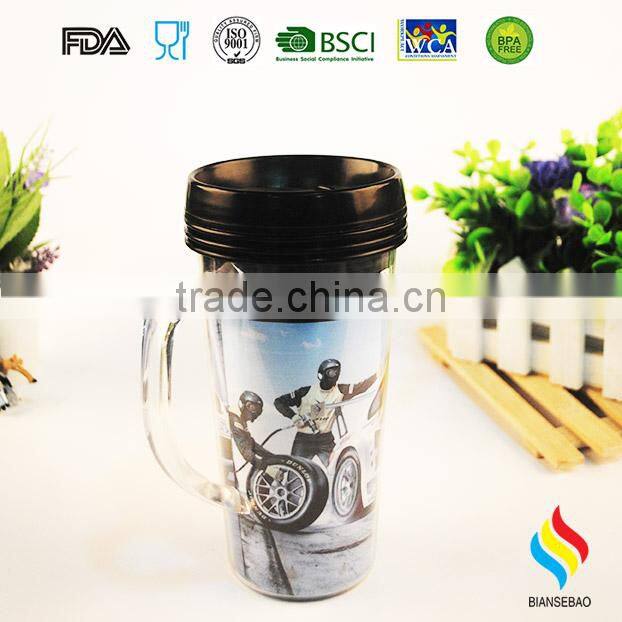 Tumbler with changeable paper