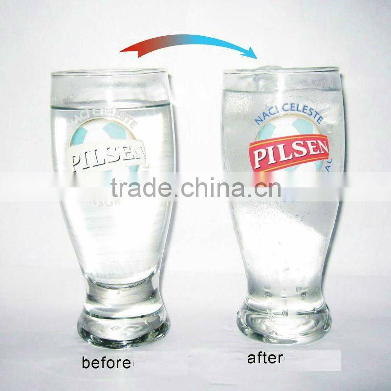 color-changing glass beer mug