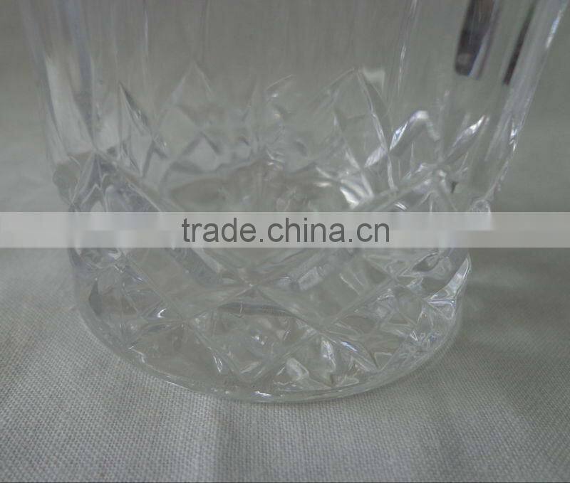 Transparent glass wine cup