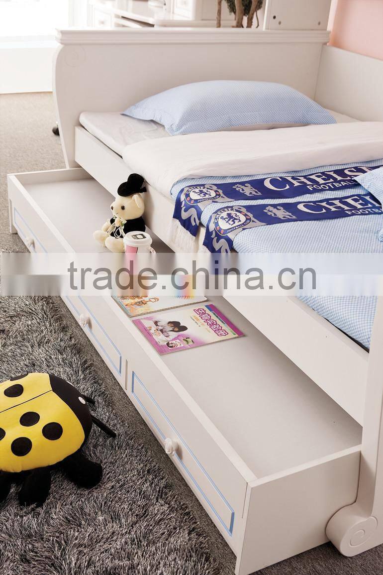RD16 boys& girls white bedroom set wooden children bunk bed set kid's funny furniture