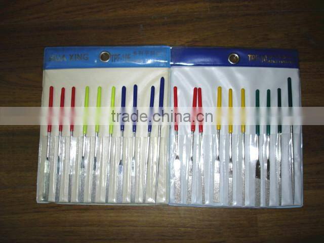3*140*50mm 10pcs Diamond Taper file sets with Ti coating