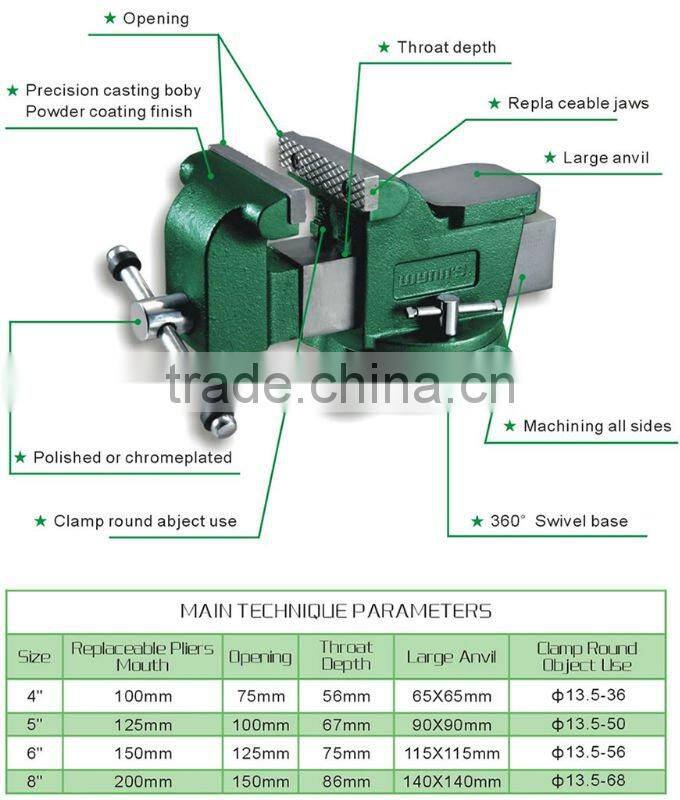 Heavy Duty M Type Precision HINGED PIPE VISE