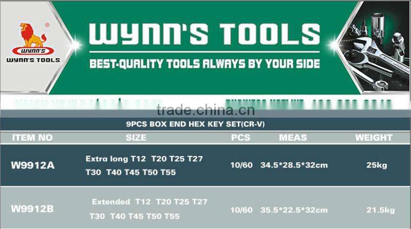 9PCS EXTRA LONG BALL POINT HEX KEY SET