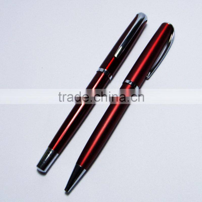 Promotional aluminium gift box metal pen set