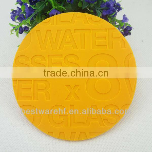 FDA 2017 new silicone round shaped cup mat