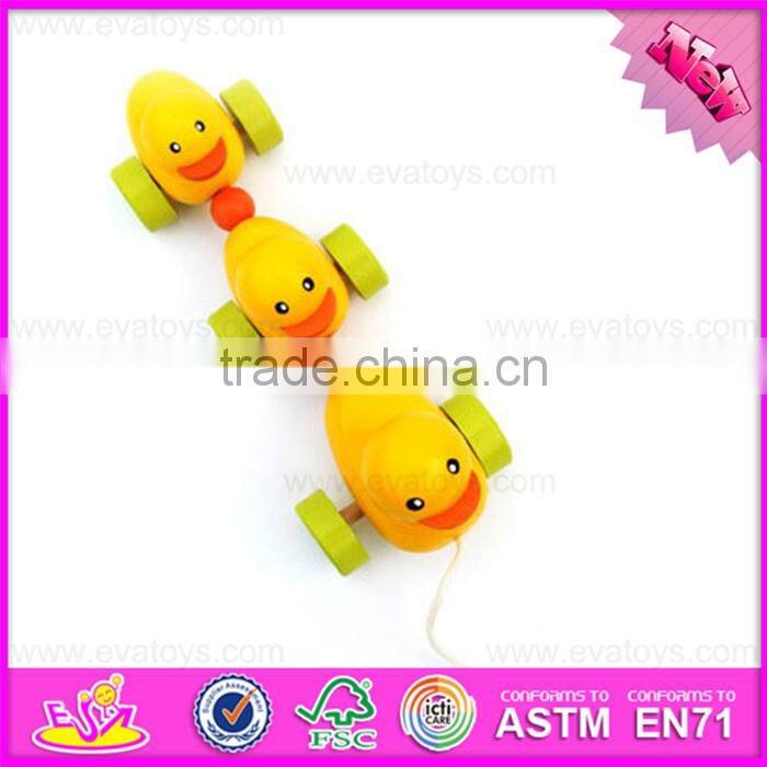 2016 Top sale kids wooden yellow duck toy W05B146