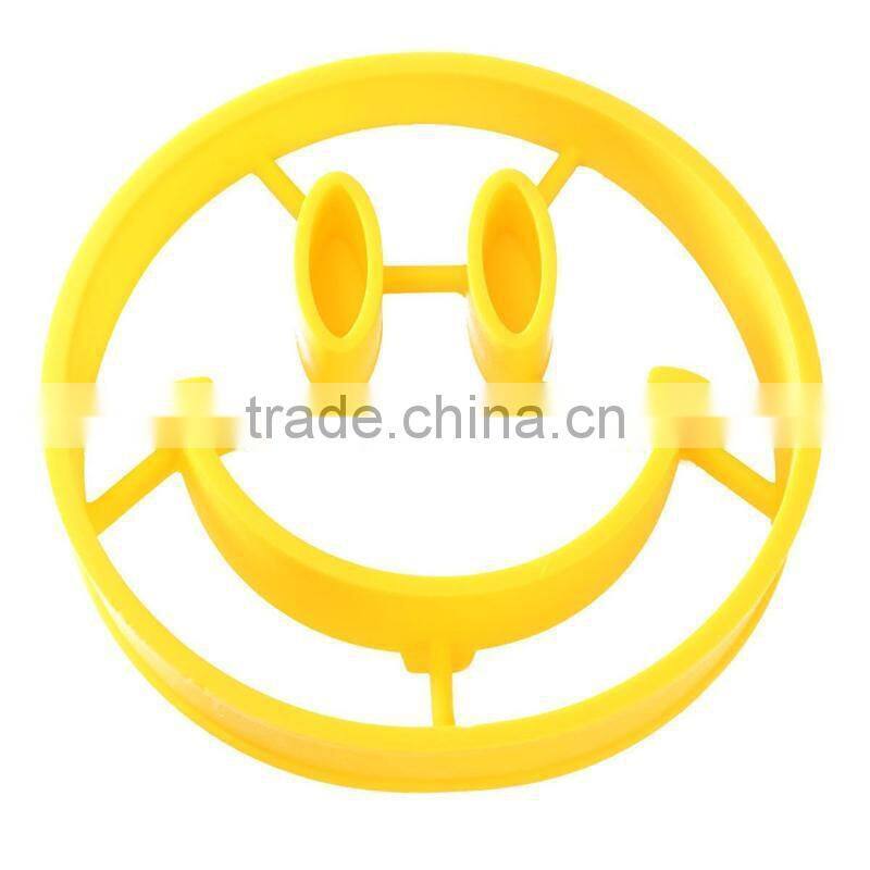 Circle silicone mold smile face pancake pan creative shaped egg rings omelette mold