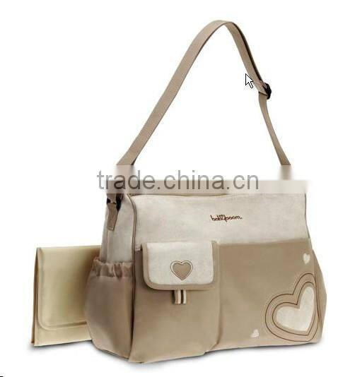 Embroidery Heart Diaper Bag