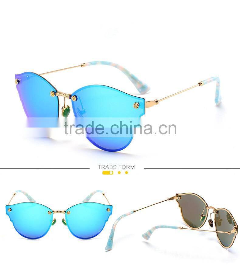 New Luxury Harajuku Round sunglasses Color Film Eyes And Tide Restoring Ancient Ways Dazzle Colour Round Frame Sunglasses