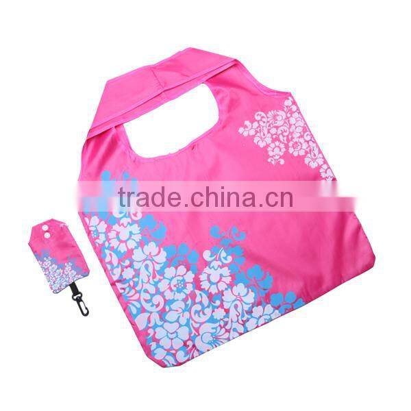 Eco Friendly reusable shopping bag folded into small pattern