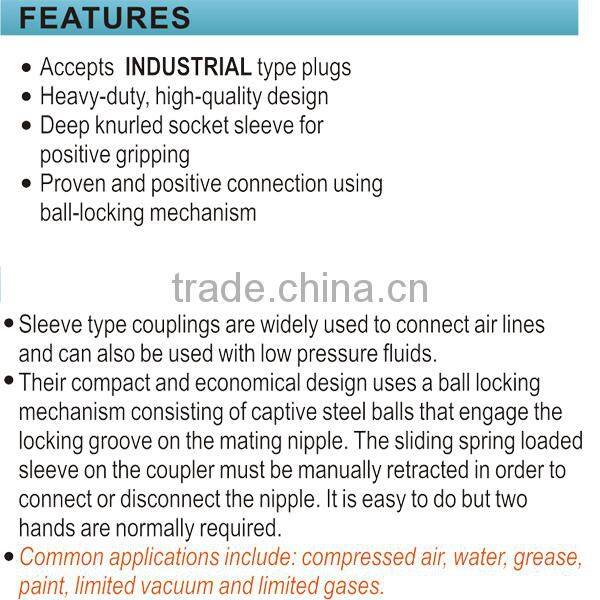 Low Cost High Quality Universal Air Hose Couplers SUD11-2PH