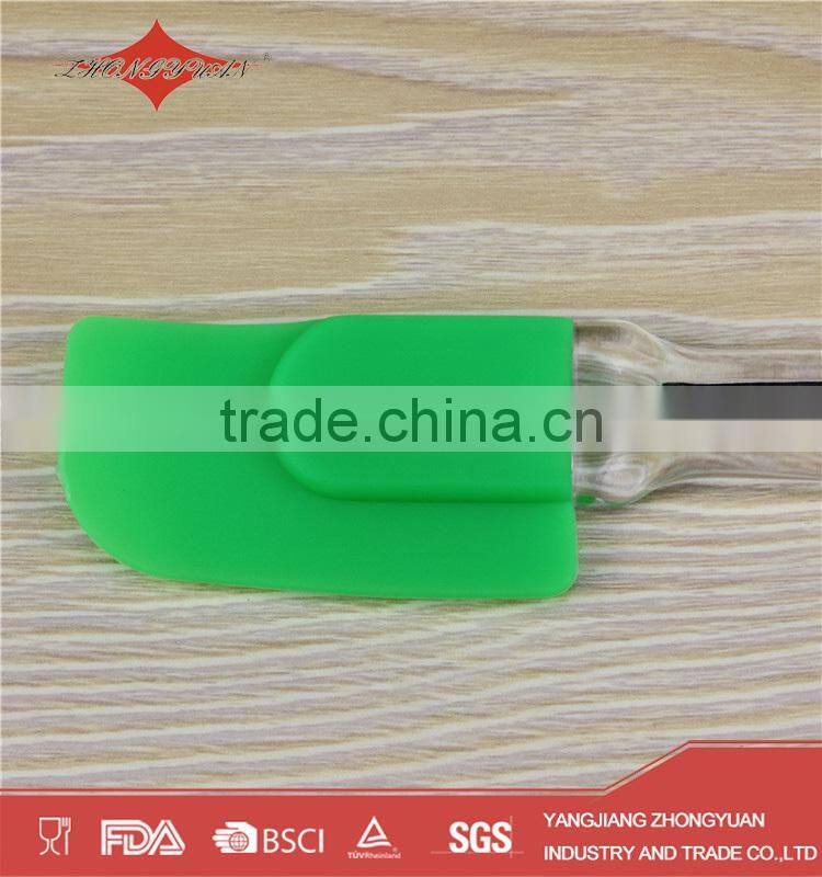 3-piece silicone spatula set with plastic handle