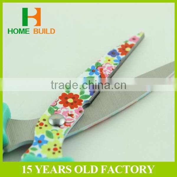 Factory price HB-S6025 6" household plastic safety soft handle scissors