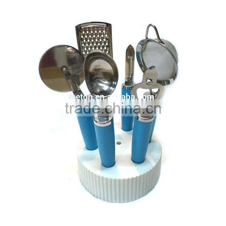 6pcs kitchenware tools with rotating holder