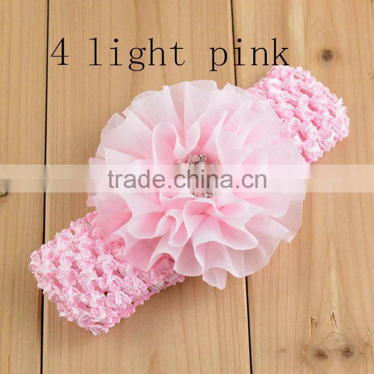 New Fashion Nice Baby Girl Turban Hairband /Lace Flower Baby Elastic Headband/Kids Hair Accessories Flower Lace Headband