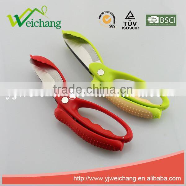 WCJ656 premium Stainless Steel Precision Salad Kitchen Scissors & Salad Tongs In-one