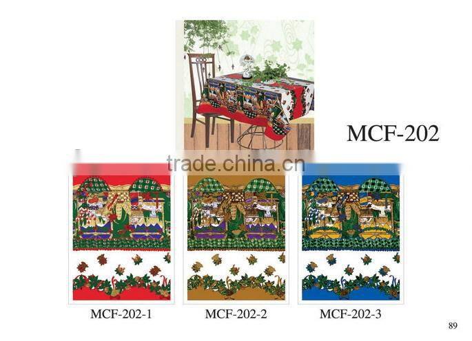 2014 NEW Designed Fashion Printed PVC table cover cloth with falannel back , Direct factory/Manufactory supply/industrial