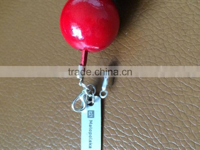 21pcs Wooden Pearl Sexy Poland Jewelry Charming Red Lady Bead Chain Big Red Bead Necklace 85cm