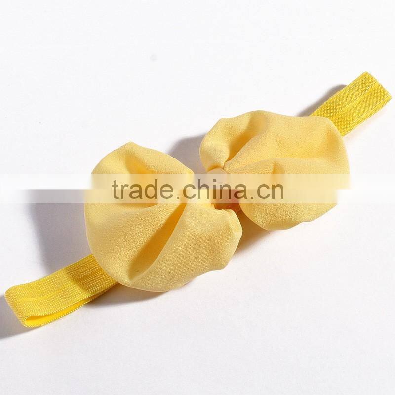 fabric handmade bow hair band for kid's hair accessories