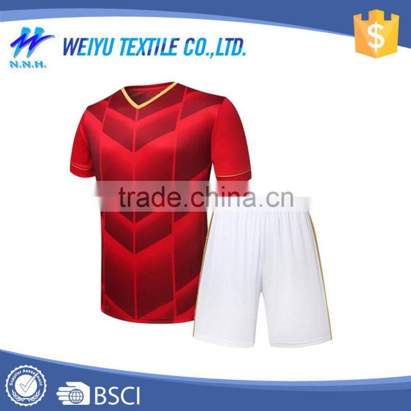 Wholesale high quality plain soccer jersey made in china