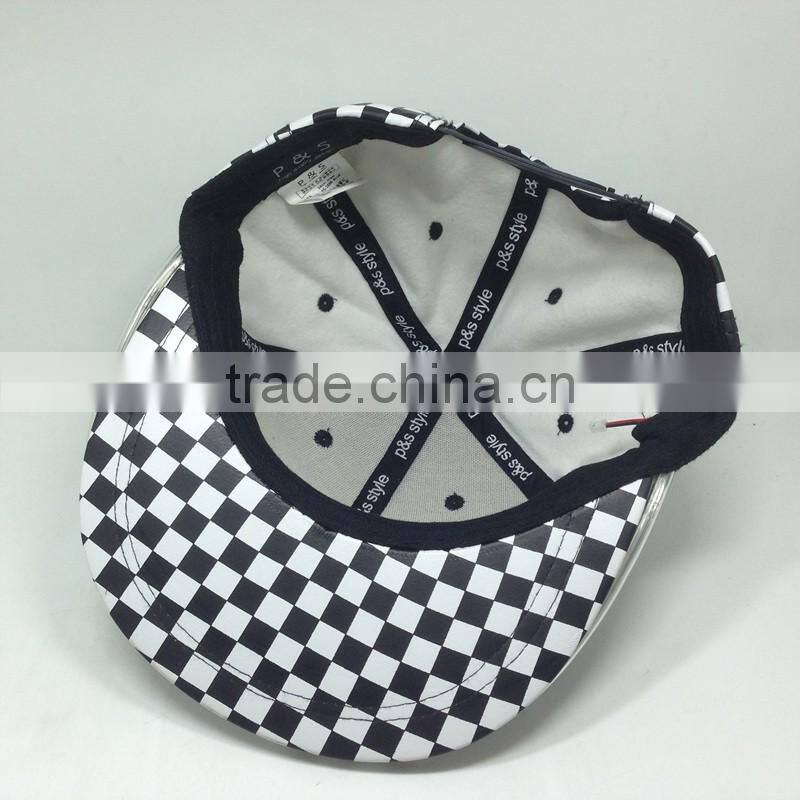 Damier Led Snapback Cap Flat And Short Brim Hip-Hop LED Cap