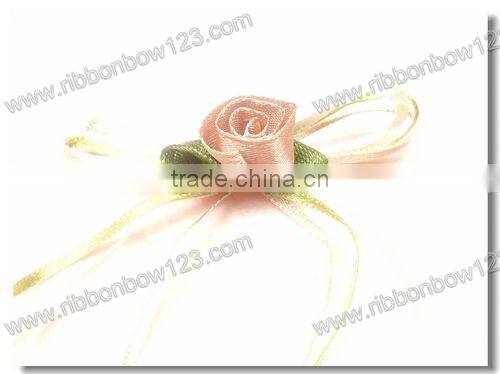 New satin leaves ribbon bows