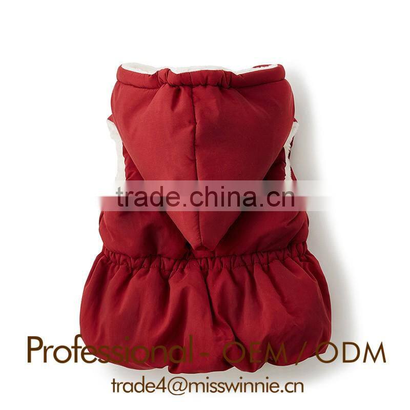 Customized baby cotton vest with hoody in fleece lining