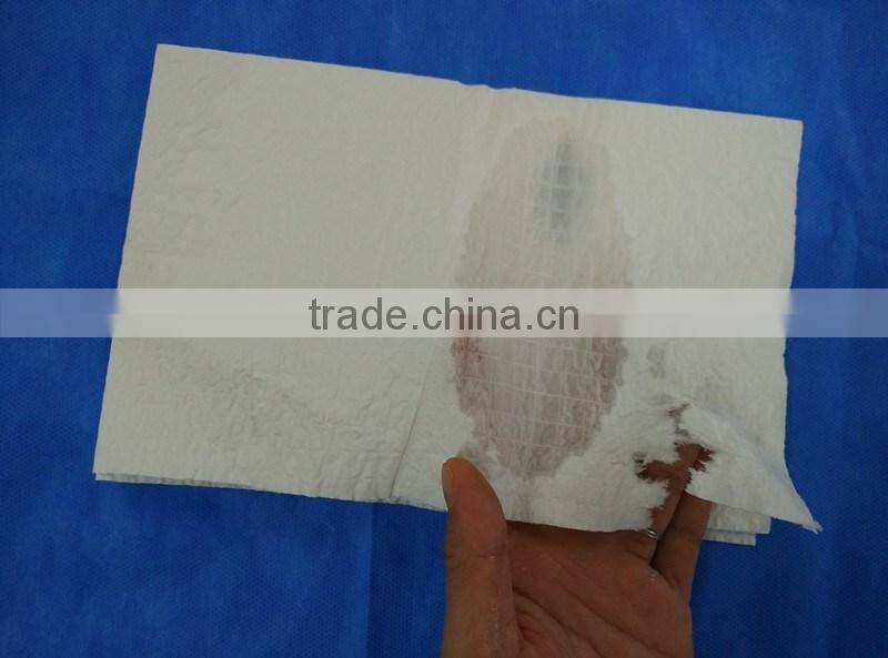 absorbent cloth-like paper medical hand towel