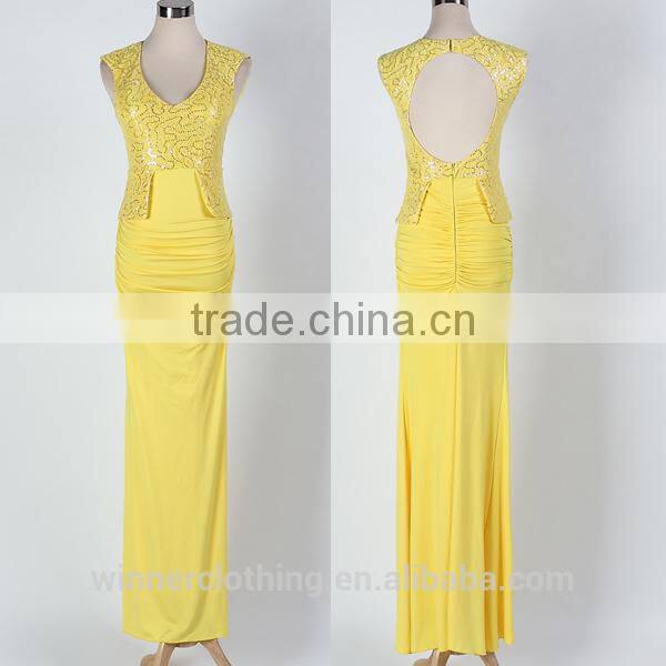 Apparel manufactureres high quality lace hem sexy/stylish evening dress 2013