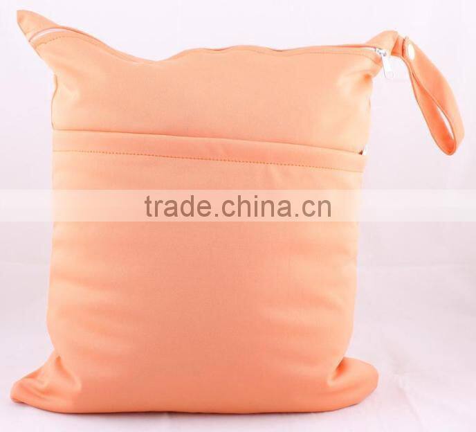 washable and reusable double pocket cloth nappy baby pul wetbag