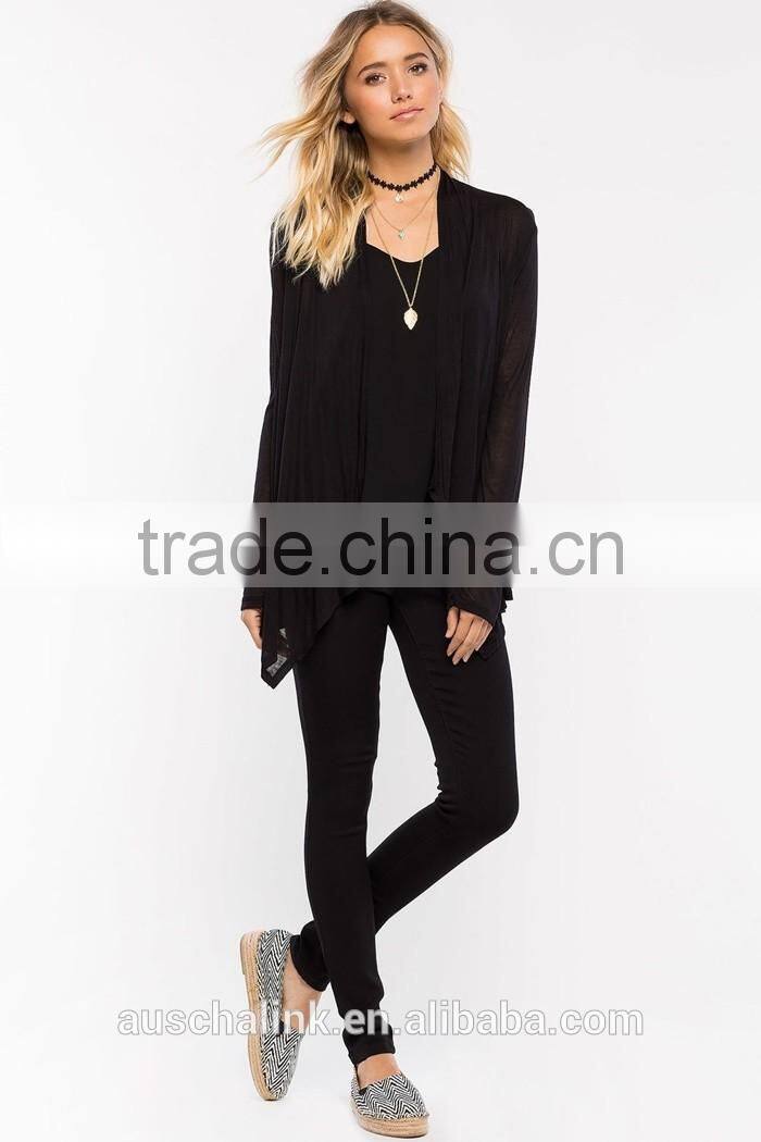 new arrival lightweight female trendy beautiful black cardigan