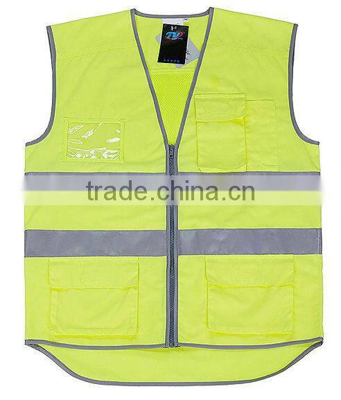 reflective vest in high visibility work wear