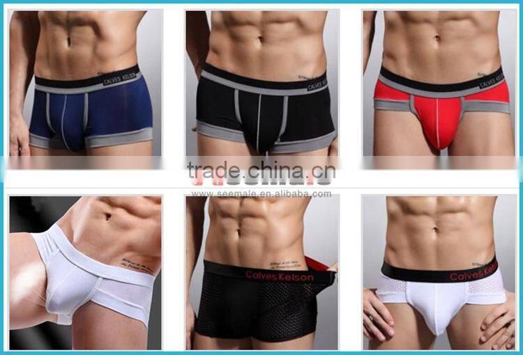 Custom 95 Cotton 5 Elastan Boxer Men Underwear Your Brand Open Flap Boxer Shorts with Pocket Wide Elastic Waistband