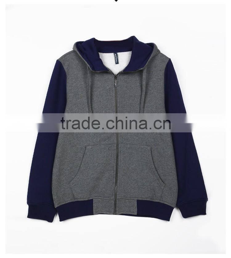 high quality plain dyed color block children jacket winter coat