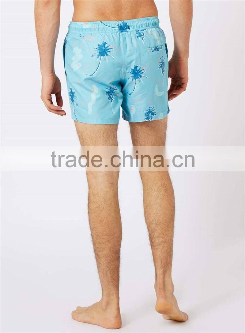 MGOO Foshan Manufacturer Custom Sublimation Print Mens Boardshorts Swimwear Mesh Inside DrawString Elastane Waistband