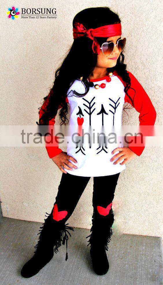 Wholesale cotton Kids raglan sleeve printing t-shirts