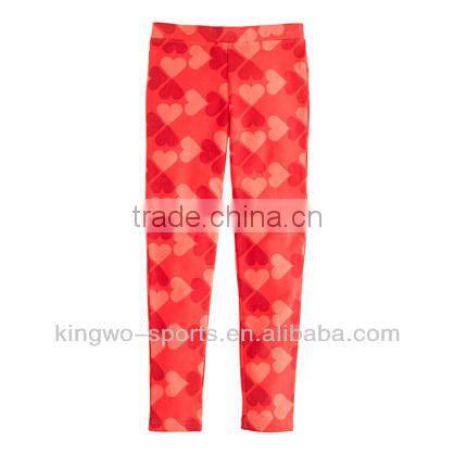 Kids shiny strip cheap leggings 100%cotton