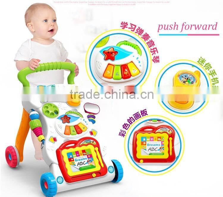 Wholesale Multi-function Plastic Push Baby Walker with music