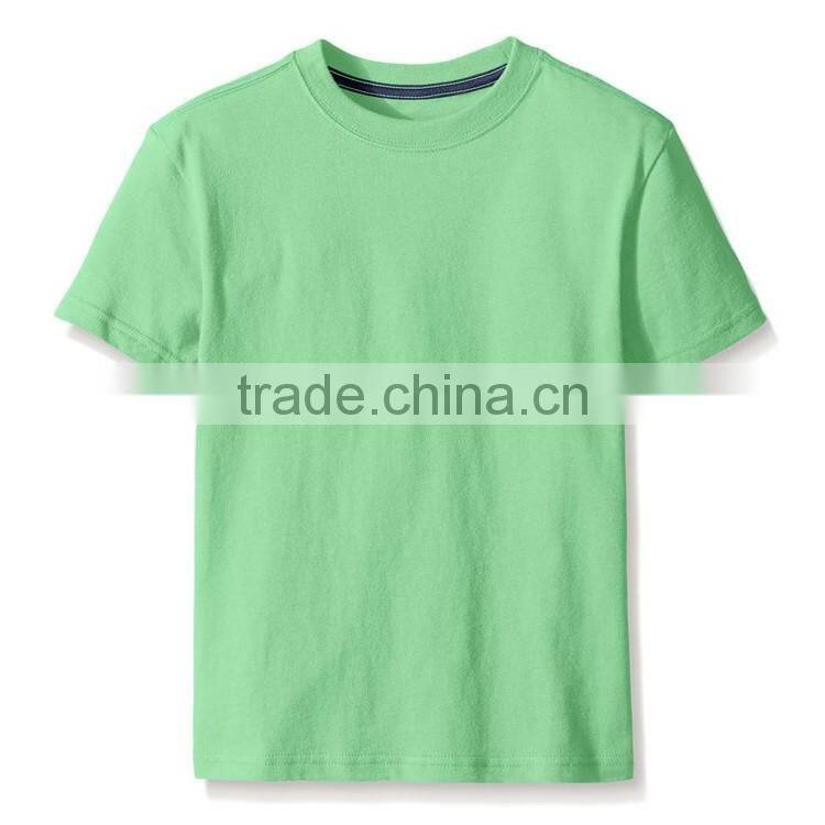 Bulk boys tshirt design soft cotton cheap custom plain round neck t-shirt
