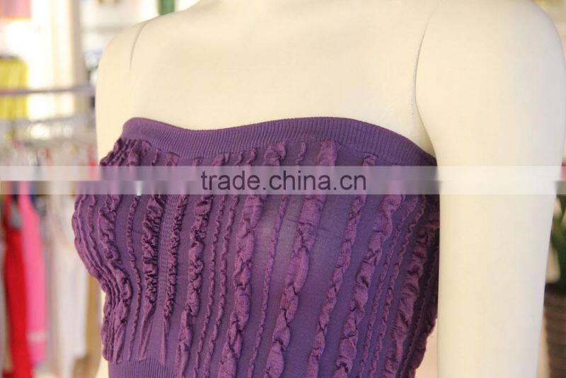 Lady Seamless Strapless Sexy Tube Tank Top Manufacturer